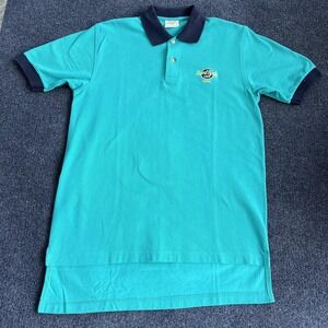 Vintage Hard Rock Cafe Polo Shirt Mens Medium Green Taipei Embroidered Cotton